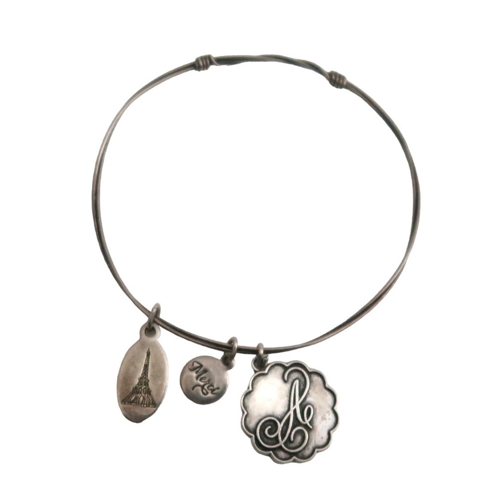 BEAUCOUP DESIGNS Letter A charm bangle bracelet